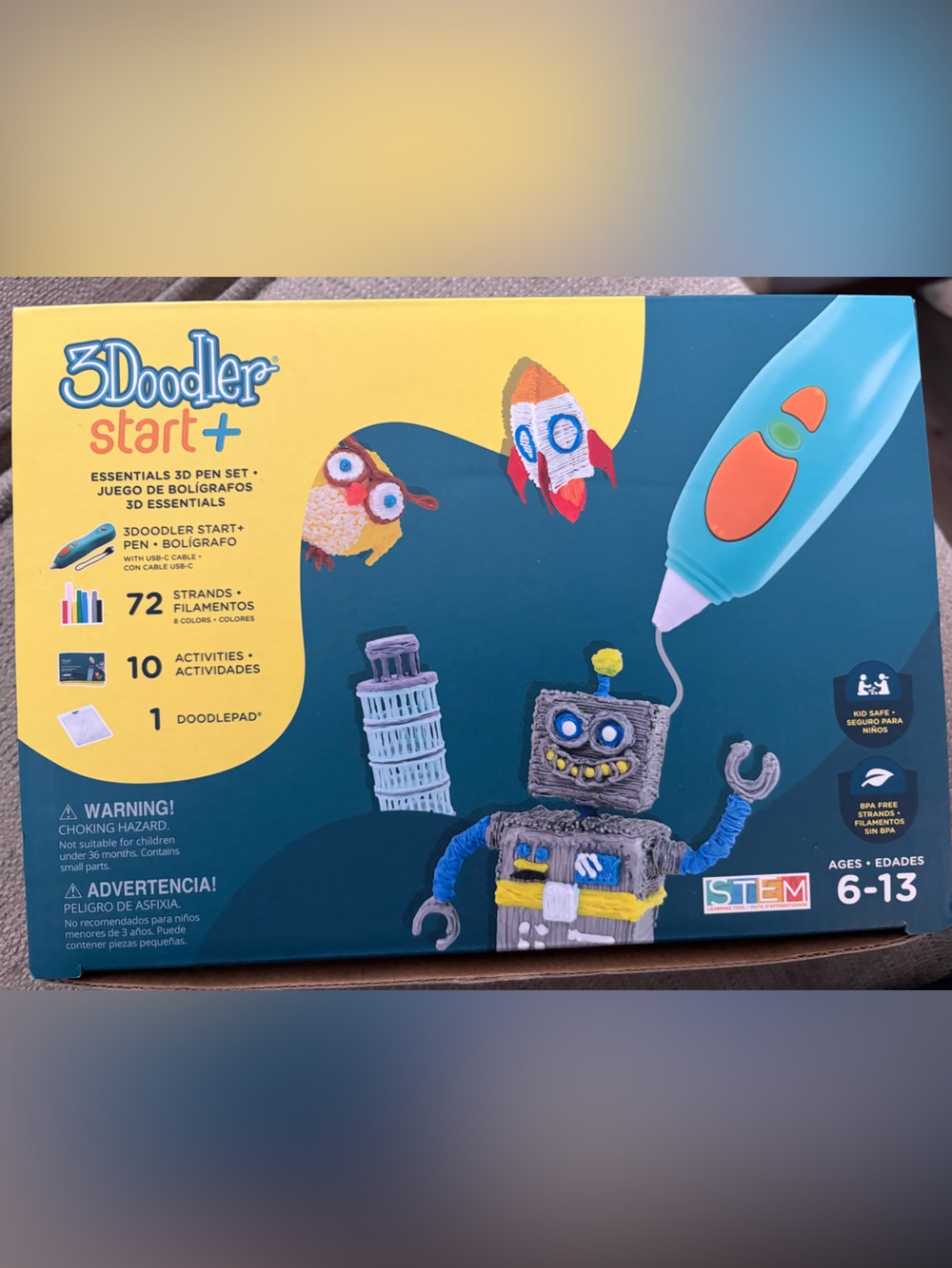 Start+ Kids 3D Pen Kit - Blue/Orange 3doodler